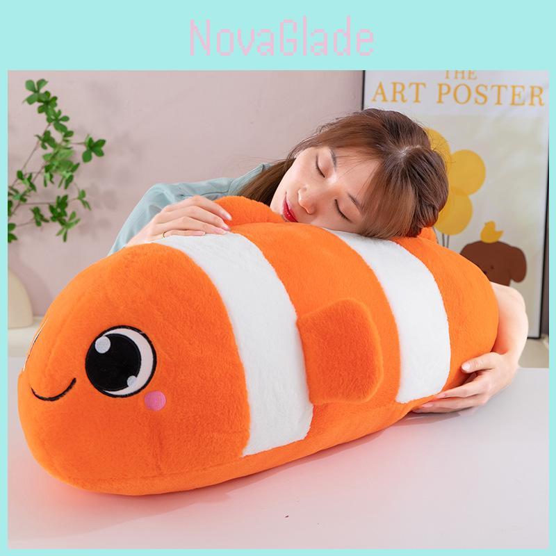 Clownfish Soft Plush Toy Ocean Creature Stuffed Fish Pillow For Childrens Bedroom