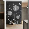 DIY White Dandelion Wall Sticker Decals Waterproof Decorative Peel and Paste Butterflies Flying for Sofa Backdrop Accessory