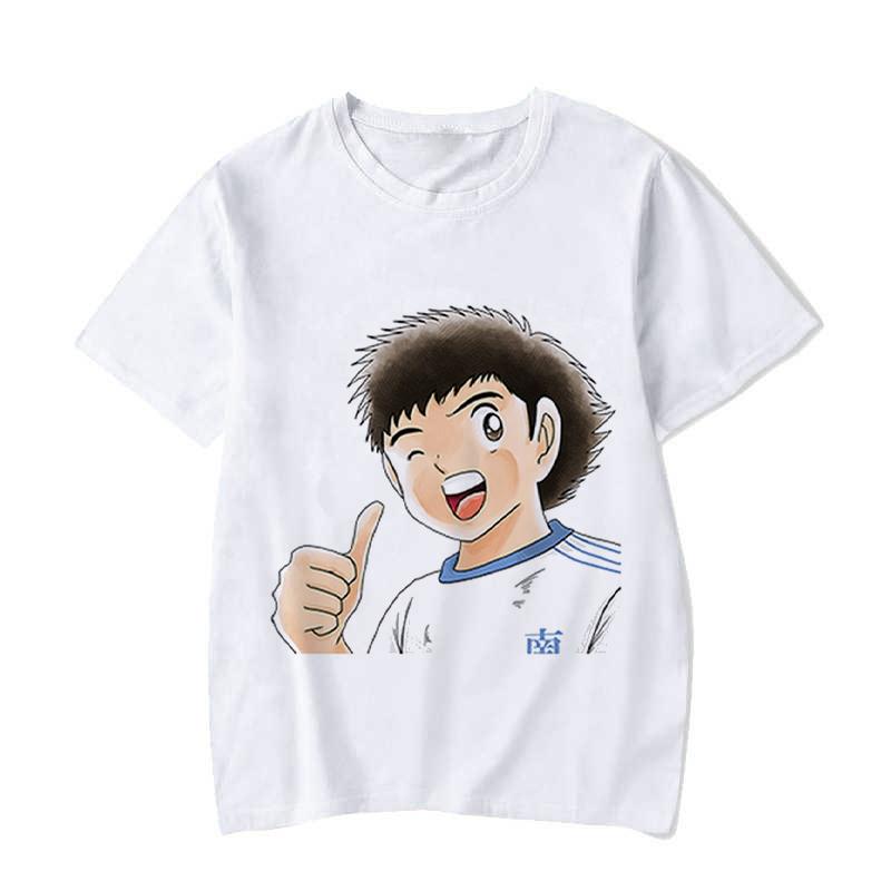 Футболки с героями аниме «Капитан Цубаса» с 3D принтом, уличная одежда для мальчиков и девочек, повседневная модная футболка большого размера с круглым вырезом, детские футболки, одежда