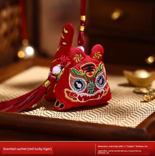 Toad Sachet for Dragon Boat Festival Decoration, Five-Poison Frog Incense Pouch, Handmade Embroidery Finished Product, Mugwort Mosquito-Repellent
