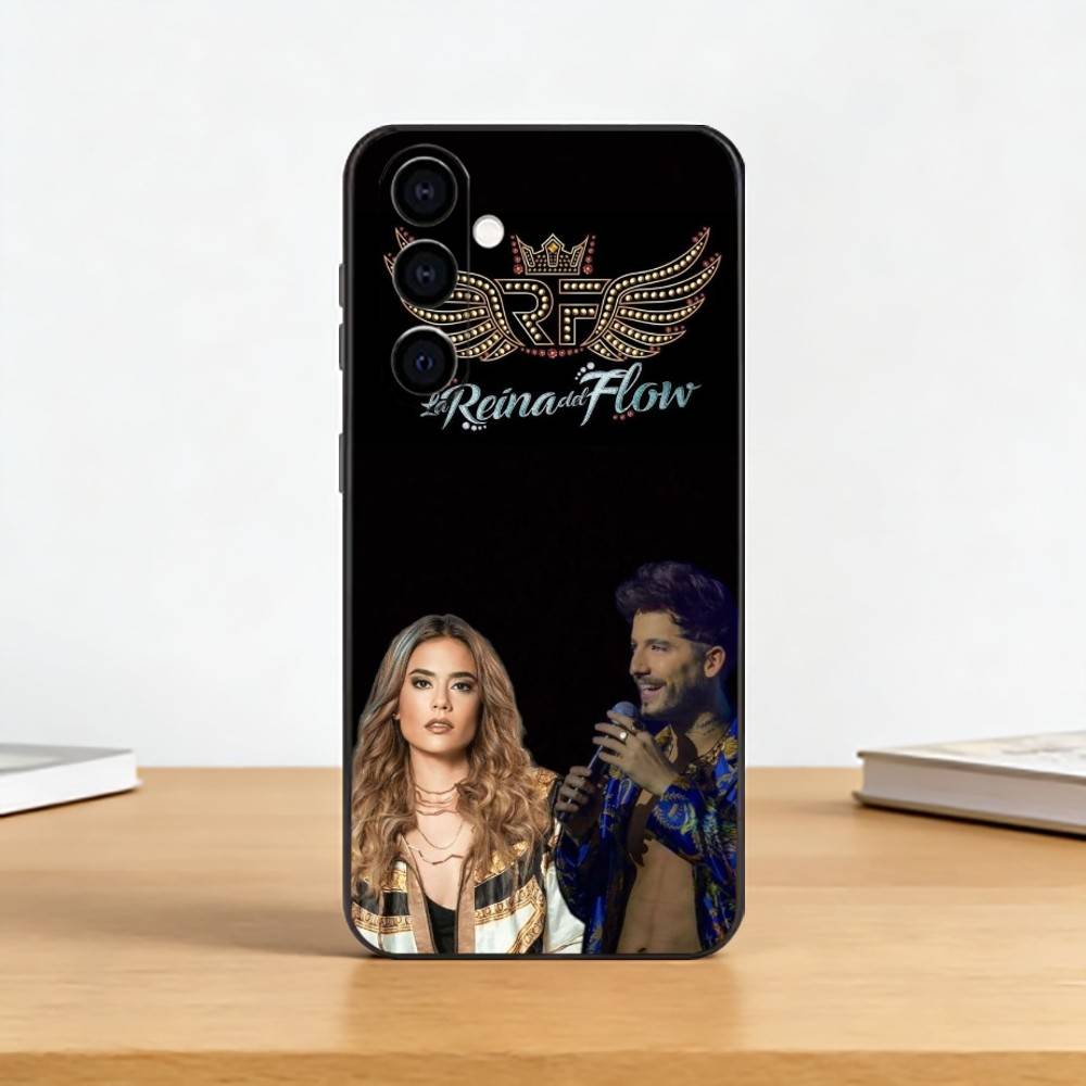 Queen of Flow La-Reina-Del-Flow Phone Case For Samsung Galaxy A73,A72,A71,A70,A53,A52,A51,Others Soft Black Cover