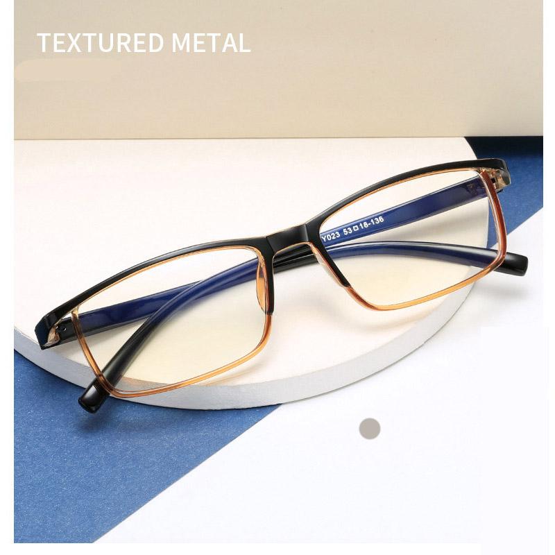 Очки для близорукости Мужские Бизнес Полуободковые Коррекционные Очки Ультралегкие и Удобные Анти-синий свет Рецептурные очки -1.0