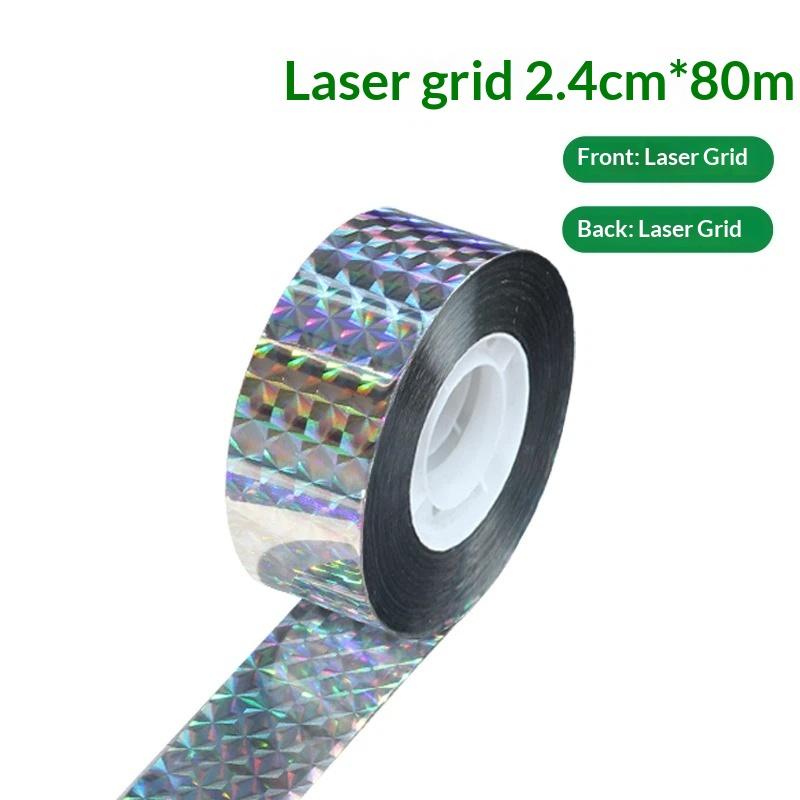 Bird Deterrent Holographic Tape 1 Roll Double Sided Reflective Scare Ribbon No Harm to Birds for Outdoor Yard Orchard Use