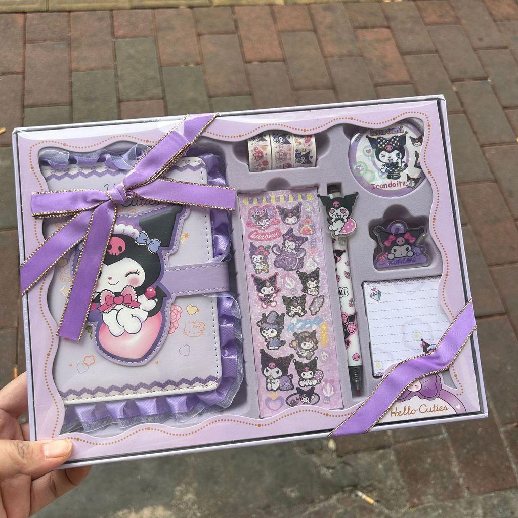 Hello Kitty Kuromi Melody Cinnamoroll Cartoon Password Lock Diary With Faux Leather Cover For Kids And Teens