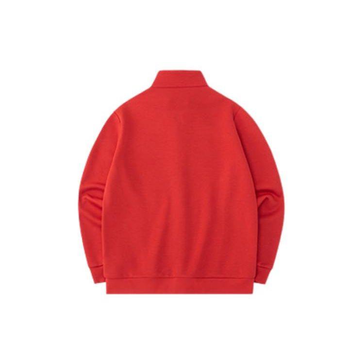 Anta FW22 Китайский иероглиф с логотипом и воротником на молнии с длинными рукавами Мужские куртки красные 152237707-1