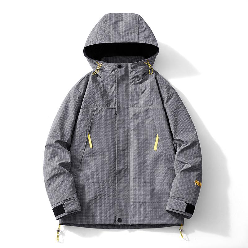 Весенняя мужская однослойная куртка для занятий спортом на открытом воздухе с вышивкой, ветрозащитная водонепроницаемая дышащая одежда для альпинизма, пальто для пар