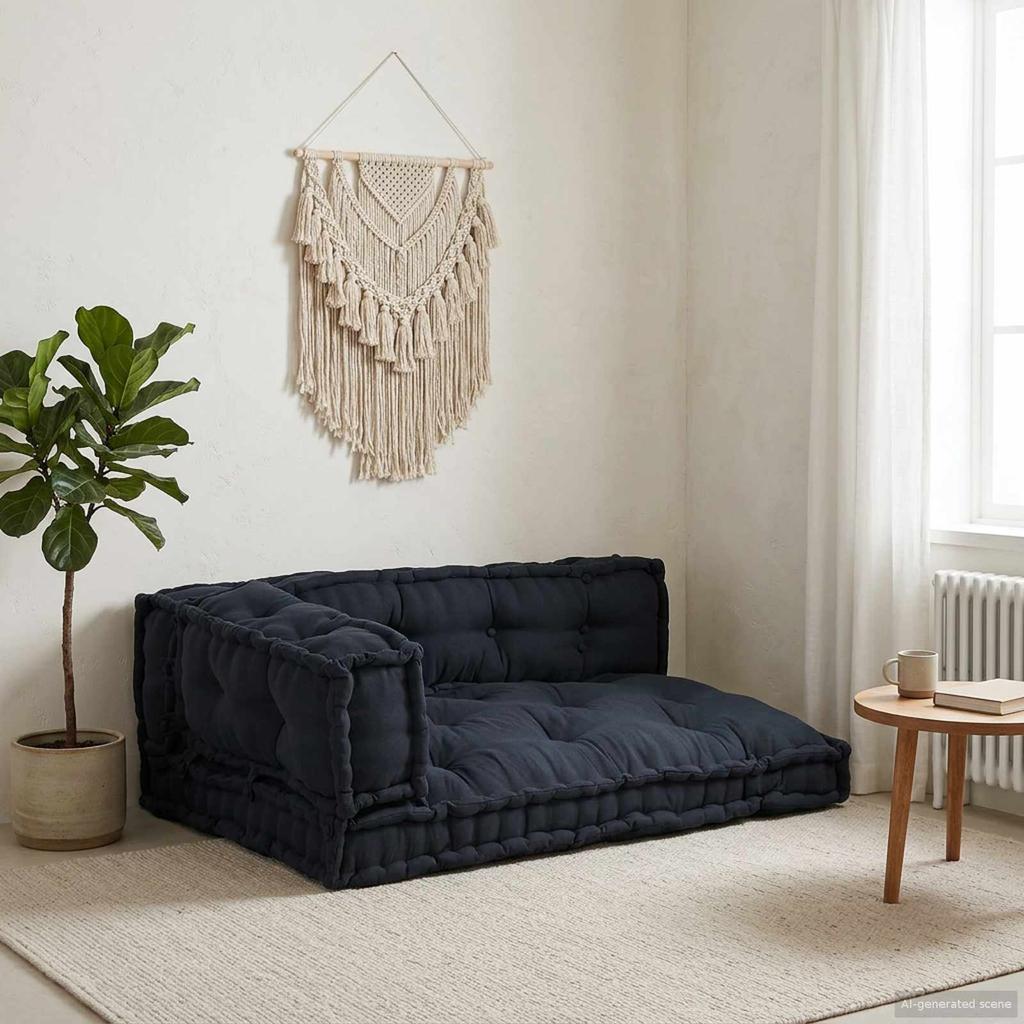 Pallet Sofa Cushion Set 3 pcs Anthracite 120 x 80 x 38 cm Fabric