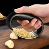 Stainless Steel Garlic Press Rocker Garlic Mincer Garlic Crusher Easy-Squeeze Tool with Peeler and Cleaning Brush for Smashing