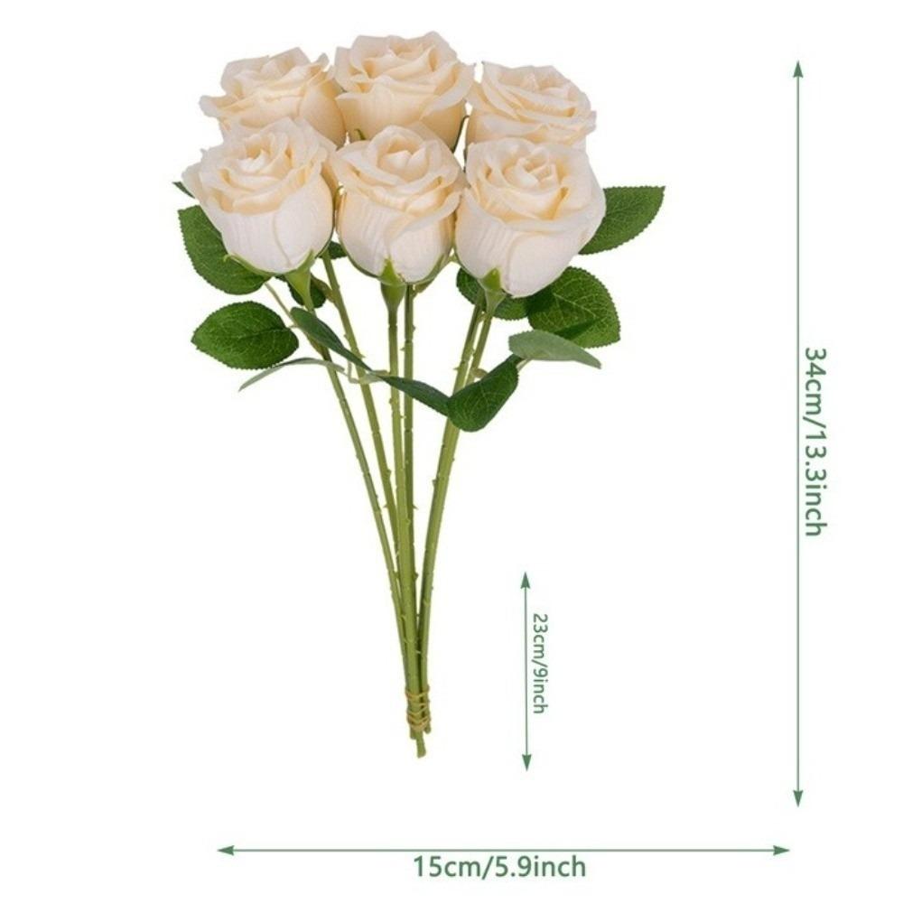 Silk Rose Simulated Rose Bouquet Small Bundle Artificial Flowers  Valentine's Day Gift