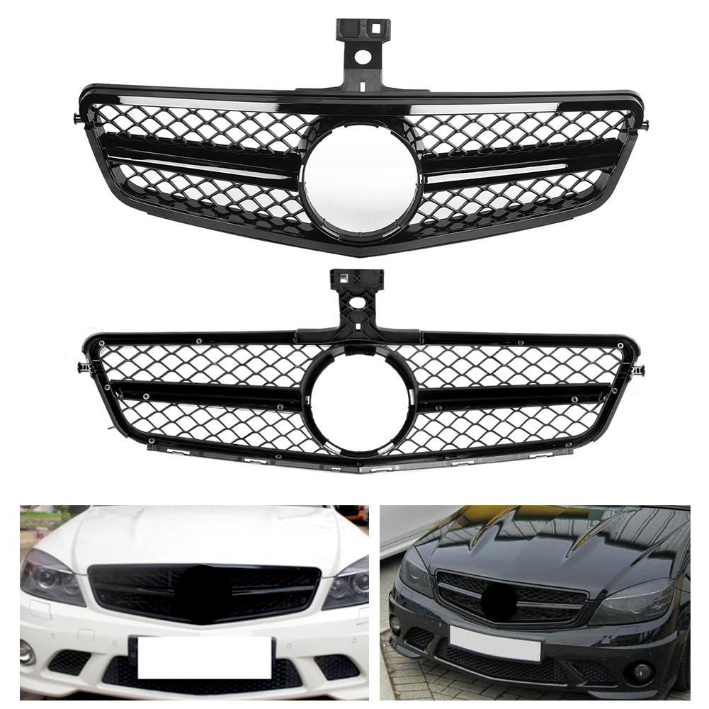 Car Black Front Bumper Grille for AMG Fits for Mercedes Benz C Class W204 08 14