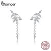 BAMOER Аутентичные элегантные серьги с подвесками из стерлингового серебра 925 пробы на длинной цепочке с кисточками для женщин