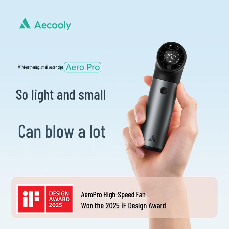 Aecooly Ai Kuli Handheld Mini Fan: Silent Cooling Device with Wind Gathering Technology
