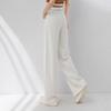 Tencel linen pants, high-waisted loose wide-leg pants for women, summer drape long pants, slimming linen straight-leg Tencel linen