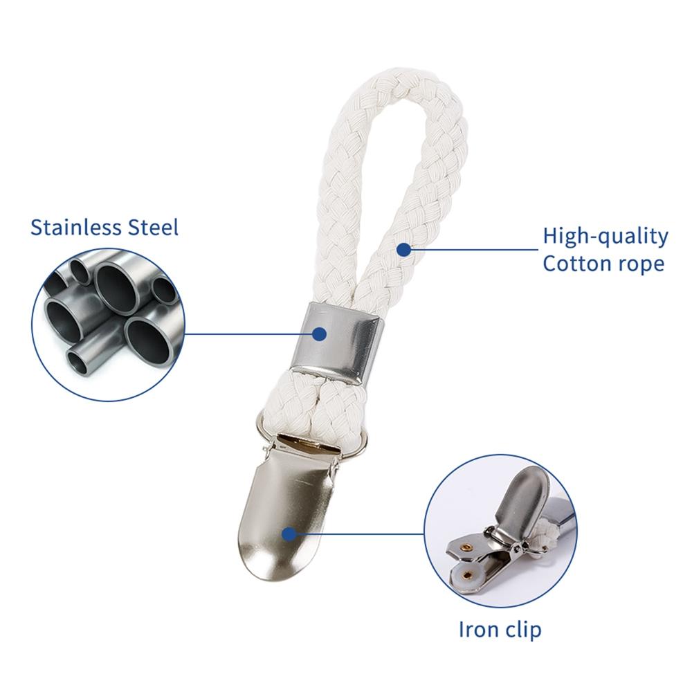 Тканевые вешалки с крючками для дома, кухни, ванной комнаты, шкафы, 4 шт., подвесные зажимы для чайных полотенец, плетеная хлопковая петля, вешалка для ткани