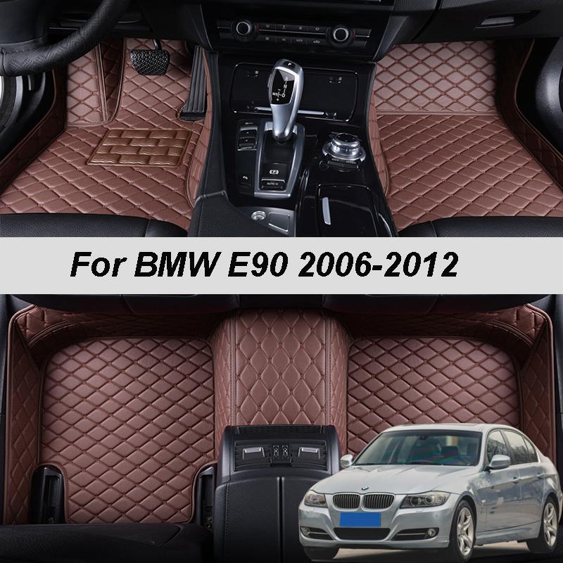 Кожаные автомобильные коврики на заказ для BMW 3 серии E90 2006 2007 2008 2009 2010 2011 2012 Коврики Подушечки для ног
