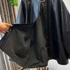 Пальто женское утолщенное плюшевое осенне-зимнее оверсайз свободное повседневное хлопковое кожаное