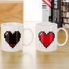 330 мл керамическая кружка с изменением цвета, термометр в форме сердца, лампочка для мозга, кружка для кофе, чая, температура цвета