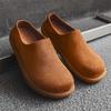 Fashion Fashion Slippers for Men Classic Suede Men Mules Shoes Leather Potato Shoes Handmade Beach Slides Leisure Walk Male Lazy Flats