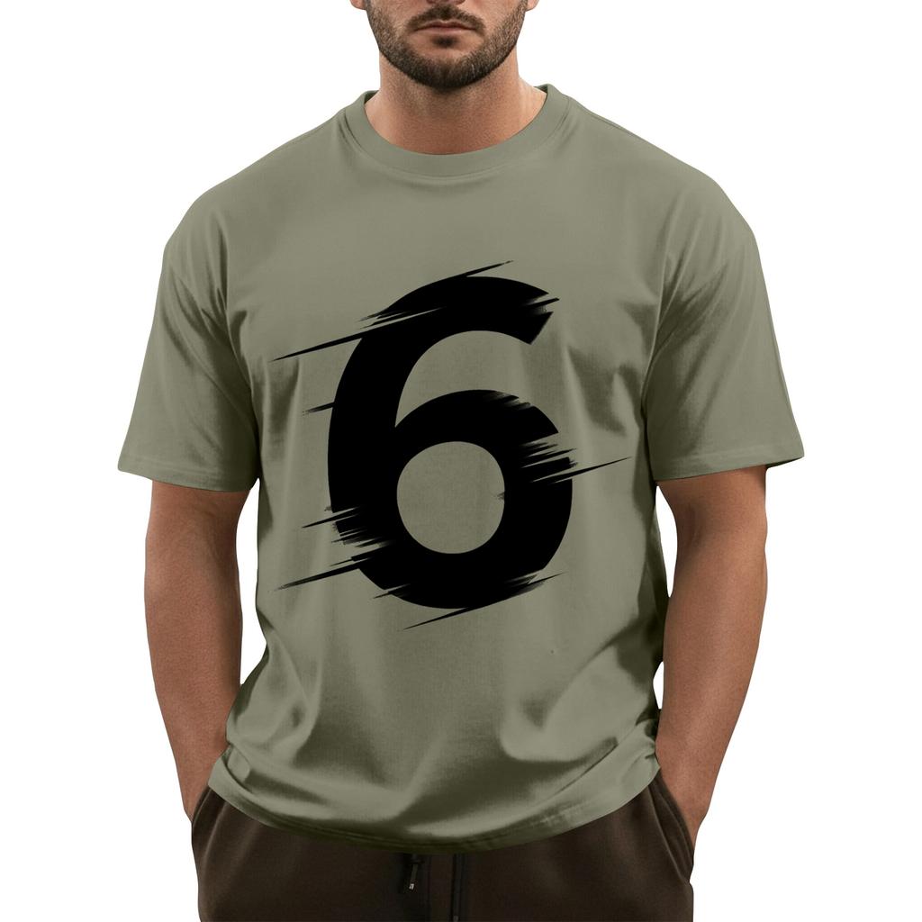 Мужская футболка с коротким рукавом с принтом Мужская свободная повседневная футболка с коротким рукавом