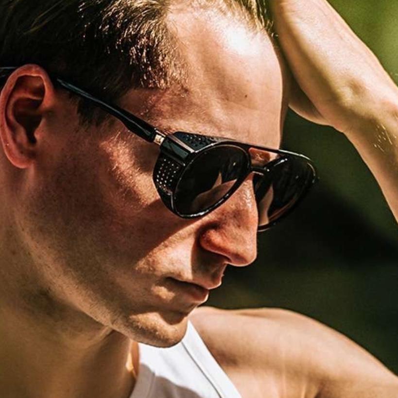 Новые мужские круглые солнцезащитные очки Ретро Стимпанк Модные солнцезащитные очки Для улицы Мужские и женские Вождение Антибликовые очки Uv400 Очки