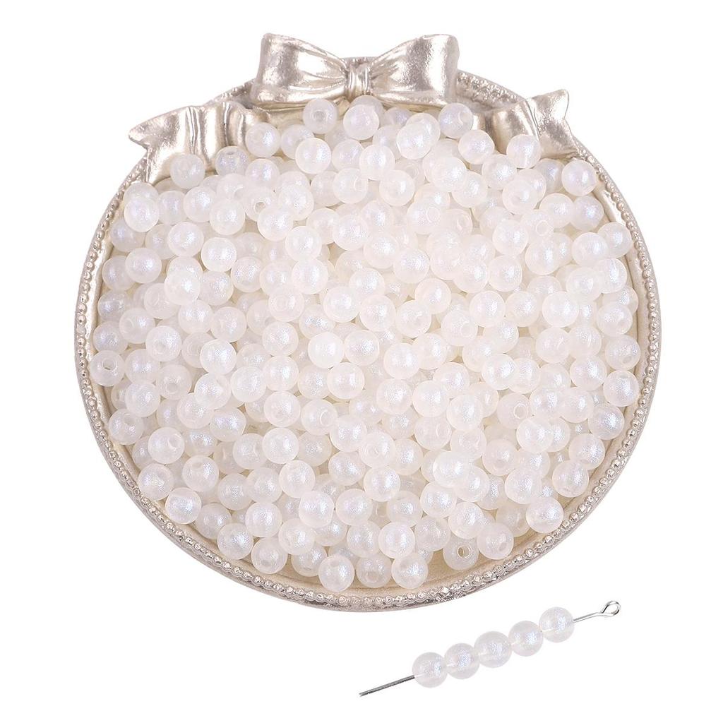 6mm/8mm Acrylic Mermaid Color Round Beads For DIY Jewelry Making