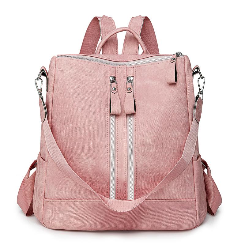 Рюкзак для пригородных поездок, женская сумка с двойной молнией, многофункциональная дорожная сумка через плечо