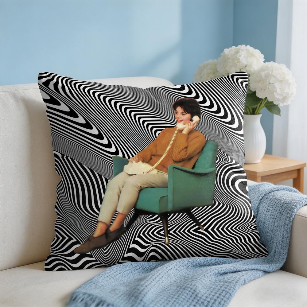 MMariano PPeccinetti Op Art Cushion Cover Square Pillow Bedroom Sofa Leisure Comfort Living Room Home Decoration X