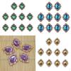 40 Pieces DIY Round Bling Rhinestone Flat Back Buttons Embellishment for Wedding Handcrafts