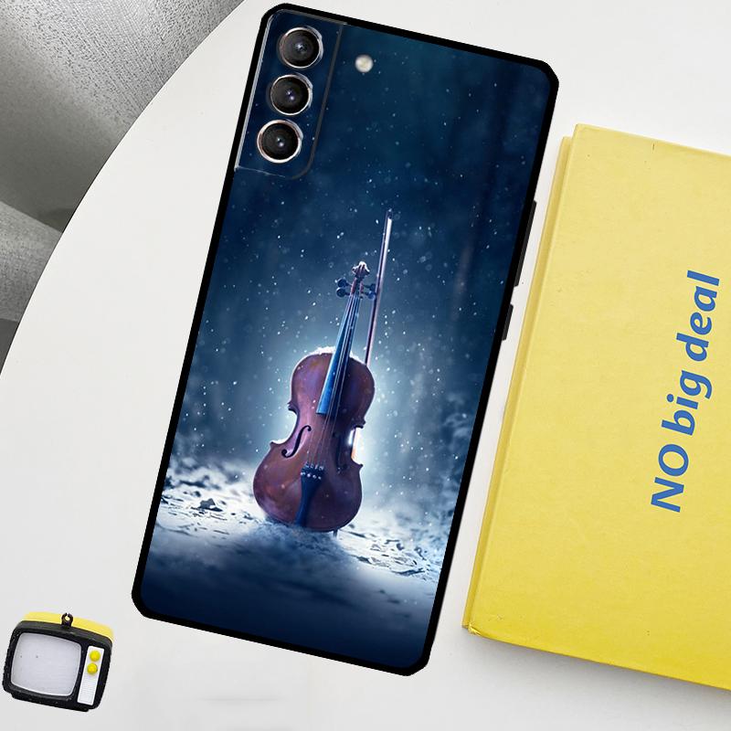 Чехол для скрипки и пианино для Samsung Galaxy S23 Ultra S22 S21 S20 FE Note 20 Ultra S8 S9 S10 Note 10 Plus