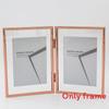 5 And 7 Inch Double Sided Transparent Fold Dual Photo Frame For Decor Home