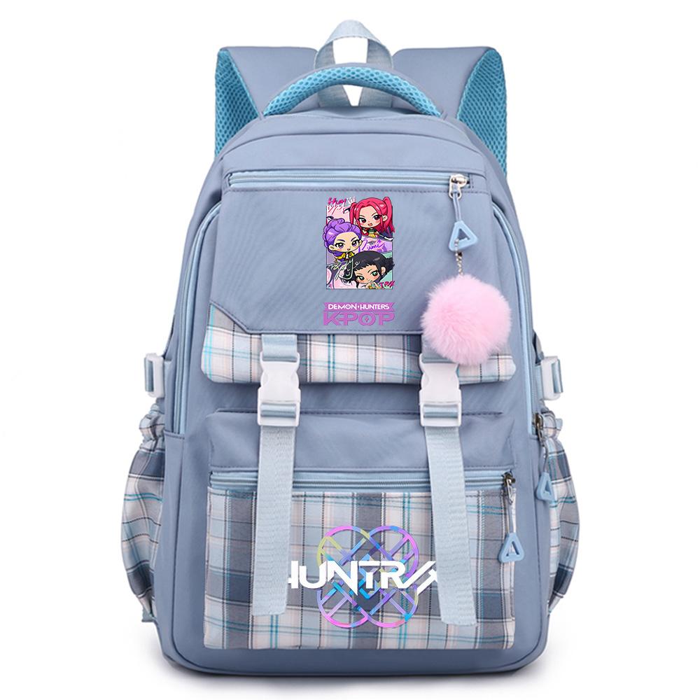 Cartoon Anime K-Pop Demon Hunters Printed Large Capacity Backpack for Teenger Student Bookbag Girl Boy Schoolbag Bookbag Women Waterproof Travel Bag