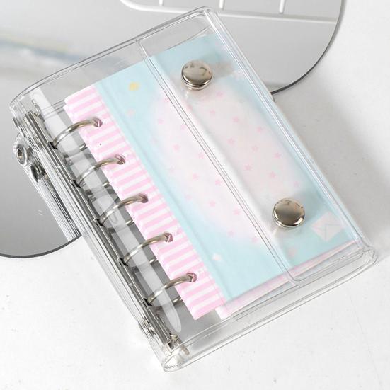 Прозрачная обложка для ПВХ-биндера размера M5 A6 A7 с 5 отверстиями, сменная оболочка для фотокарточек