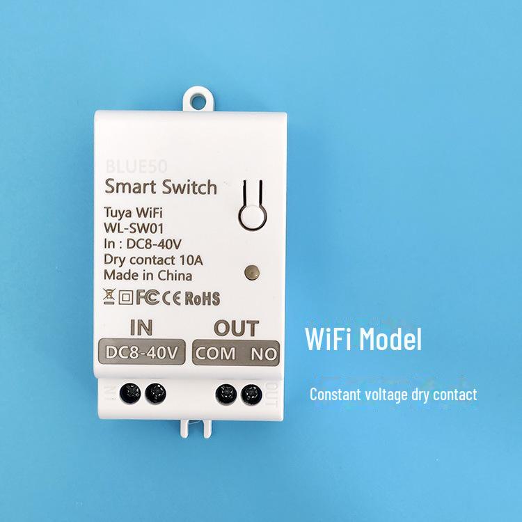 Умный коммутатор Tuya WiFi: Постоянное напряжение 12 В/24 В с WiFi и пультом дистанционного управления 433 для управления дверным замком или освещением