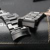 Для Armani Изогнутый Интерфейс Глянцевые Керамические Ремешки для Часов Ar1451//1400//1421/1440 Прочный Деловой Удобный Черный Ремешок для Часов