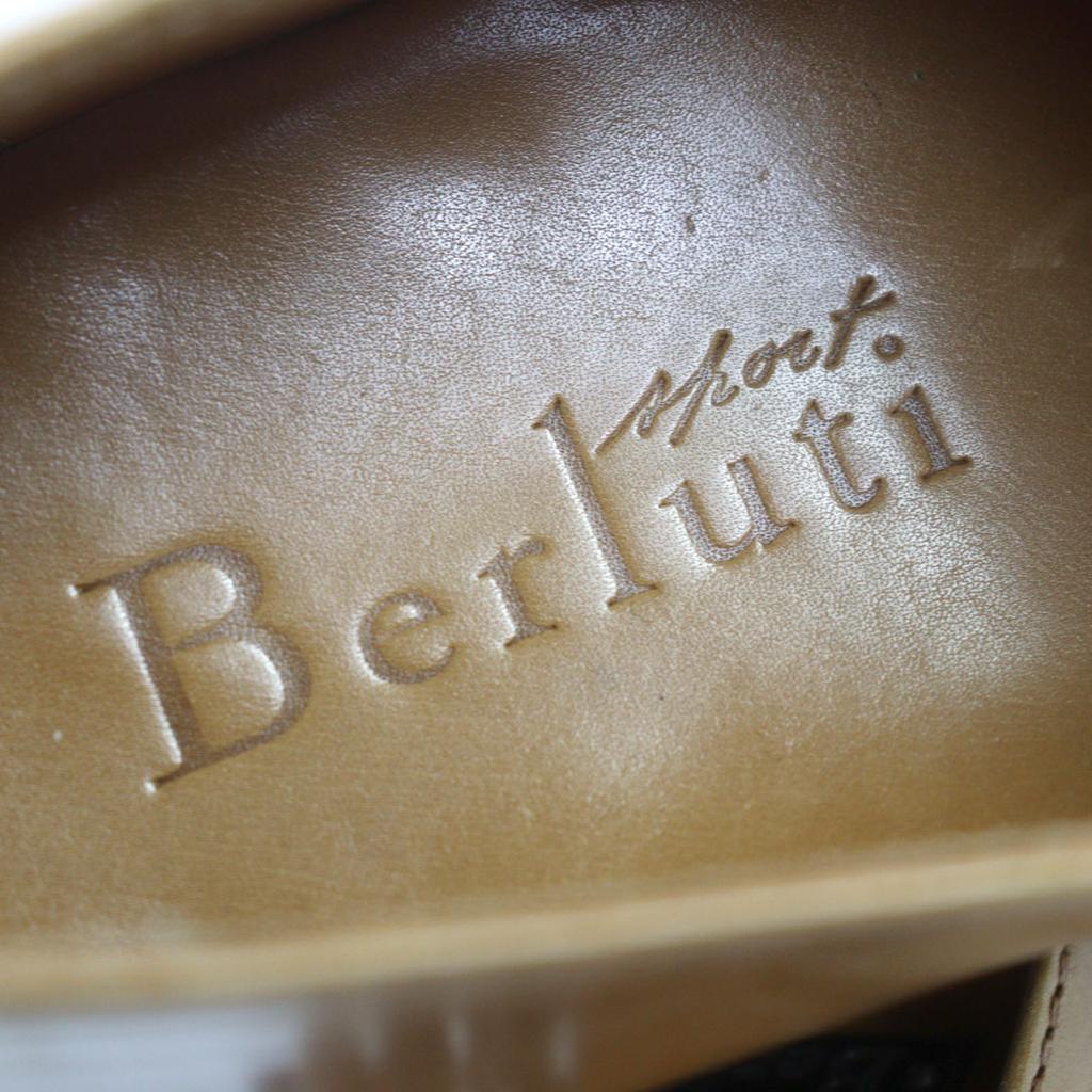 Great Berluti Leather shoes Olga period patina square toe lace-up Camel leather Used
