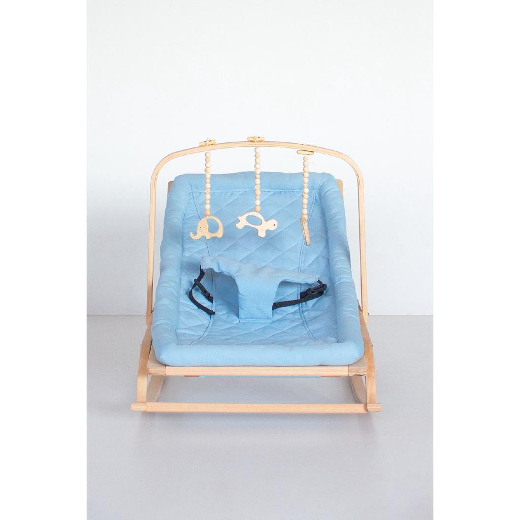 Рюкзак-кенгуру со ступенькой из натурального дерева - бежевый