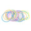 100pcs Gummy Rubbe Silicone Gel Bracelets Elastic Wristband Bracelet  For Girls Women