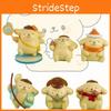 Милый набор аниме-фигурок собаки Пудинга из ПВХ, шесть штук для очаровательного декора стола