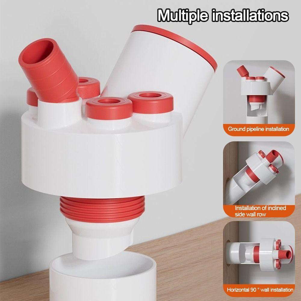 Кухонная раковина с защитой от запаха, канализационный отвод шесть-в-одном, универсальный соединитель для водопроводных труб