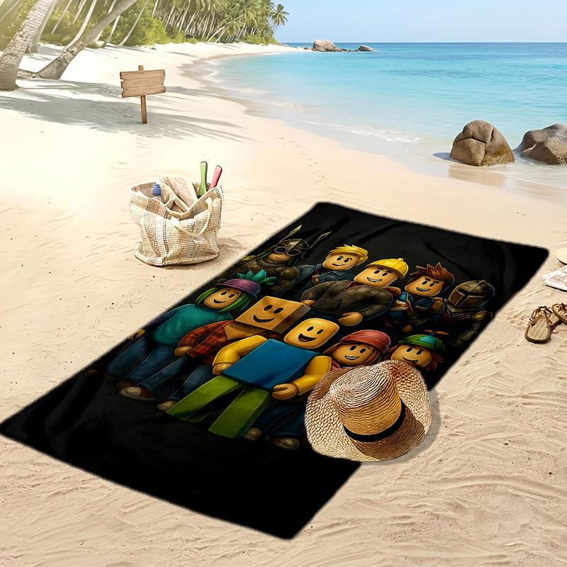 Пляжное полотенце Roblox, Мягкое, Впитывающее, Быстросохнущее полотенце для пляжа, Бассейна, Плавания, Путешествий, Дома