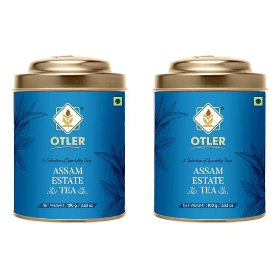 Черный чай Otler Premium Assam | Свежий цельнолистовой Chai Patti - 200 г | Крепкий, солодовый и ароматный | Аутентичный индийский листовой чай (200 г (100 г х 2))