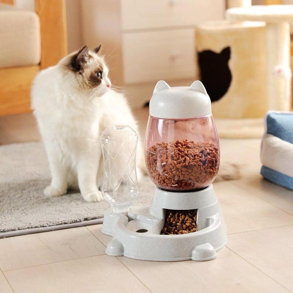 Automatic feeder, waterer, bowl, cat, dog, 2 tanks, PetJet distributor