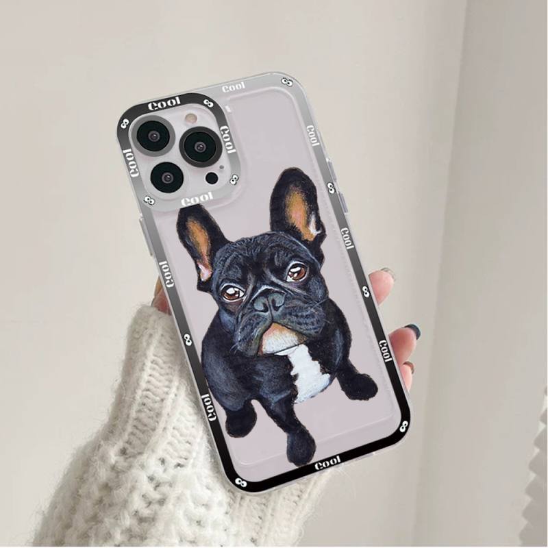 Чехол для телефона «Мопс, французский бульдог» для iPhone 11, 12, 13 Mini Pro Max 14 Pro Max, чехол