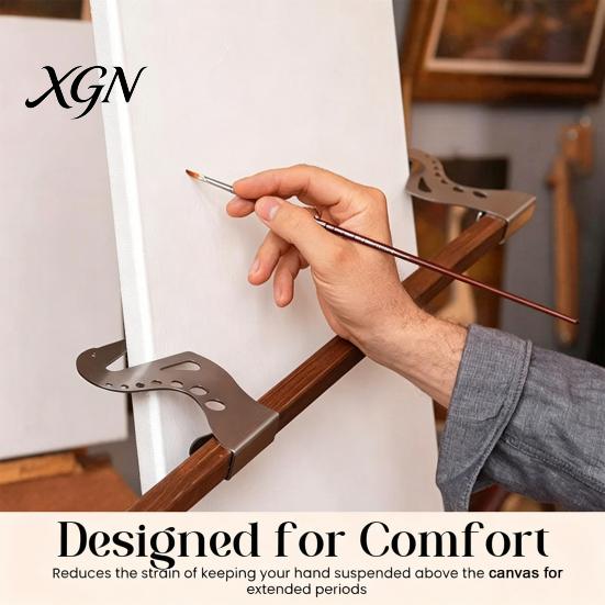 Drawing Hand Support 2Pcs Artist Bridge, Adjustable Easel Rest Bar, Ergonomic Wrist Metal Stabilizer Tool for Painting Craft Projects Board