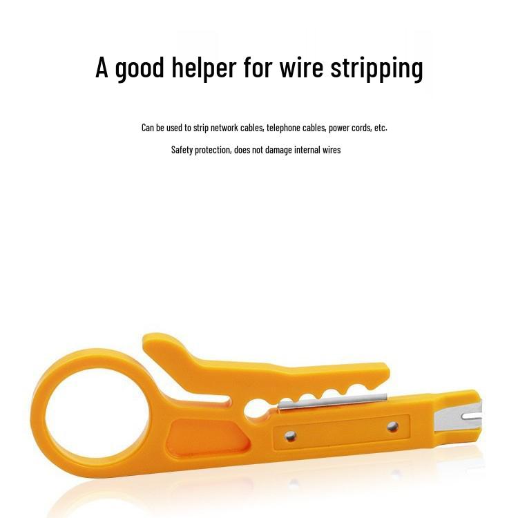 Yellow Mini Wire Stripper - Easy Wire Stripping Tool