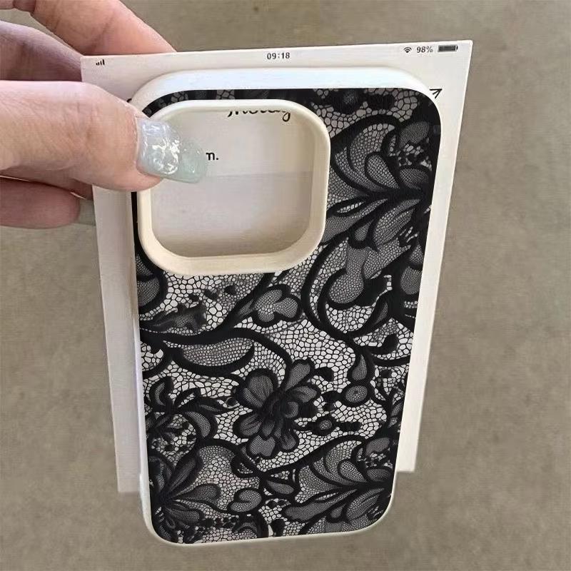 Сексуальный чехол для телефона с кружевным узором для iPhone 17 Pro 16 15 14 13 12 11 Pro Max XS XR 17 Air 16E Мягкая силиконовая накладка