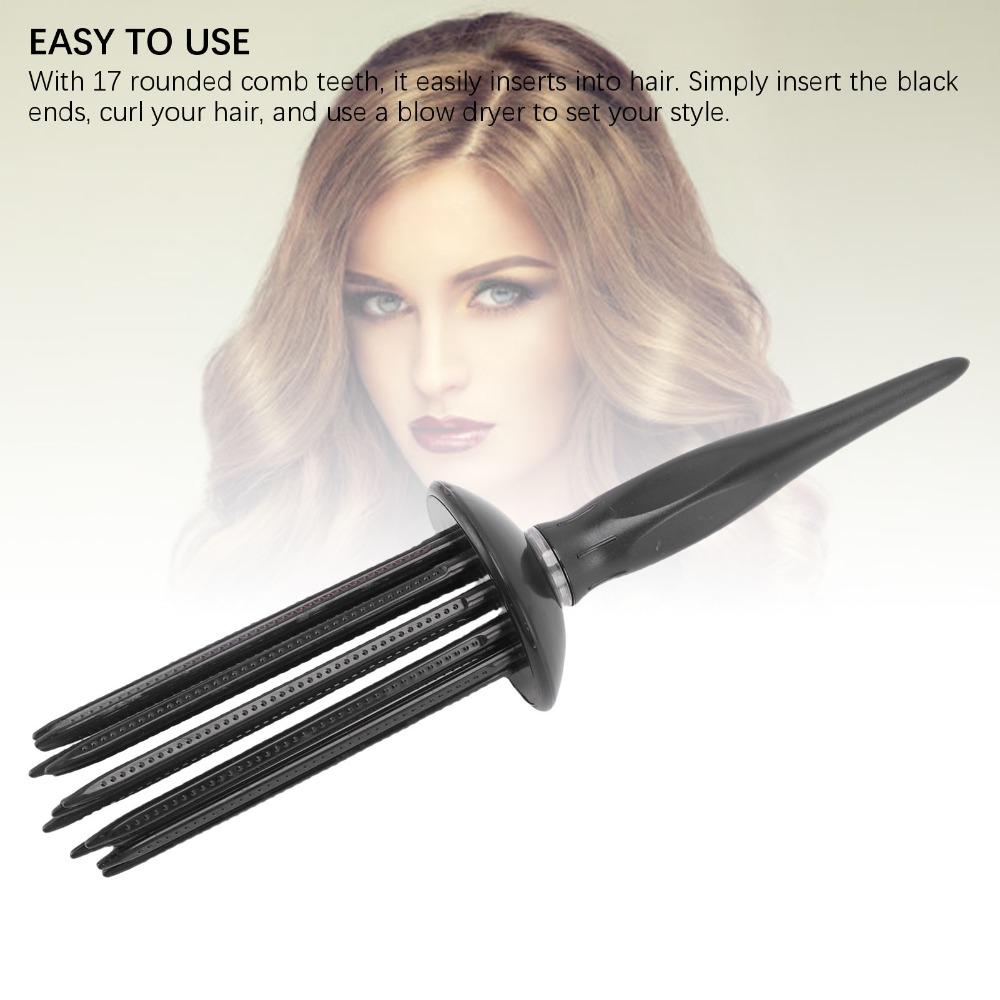 2pcs Textured Grip Curling Roll Comb Easy Styling Voluminous Hair Comb Travel Styling