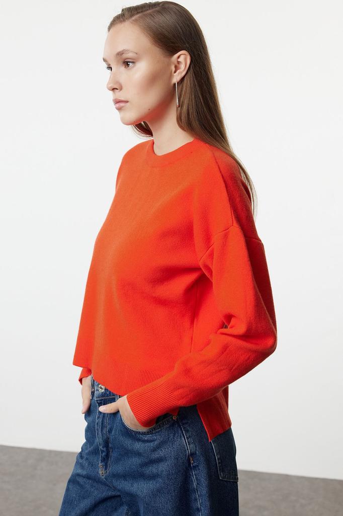 Женский модный стильный свитер зеленого цвета, широкий крой, базовый трикотаж из пряжи премиум-класса, свитер из специальной пряжи