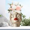 Female Contour Design Pen Holder Handcrafted Artistic Female Form Head Vase Minimalist Makeup Brush Holder for Home Living Room Bookshelf Decor