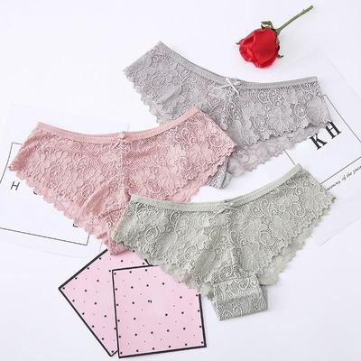 Кружевные женские трусики, бесшовное нижнее белье с низкой талией и Т-образной спинкой, дышащие стринги, стринги, S-2XL, большие размеры